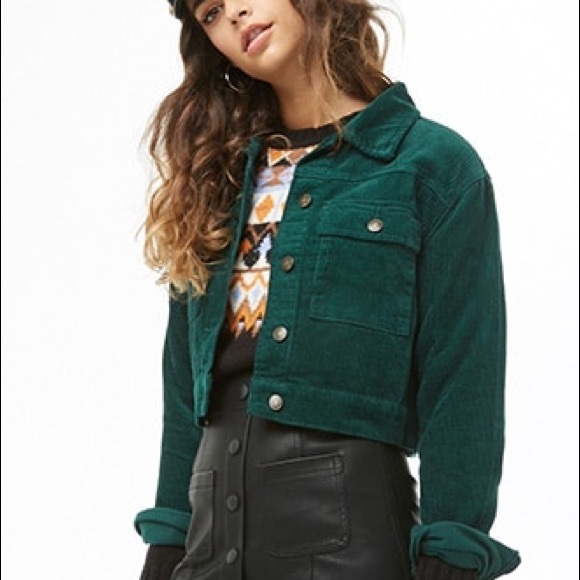 Dark green corduroy jacket Clearance